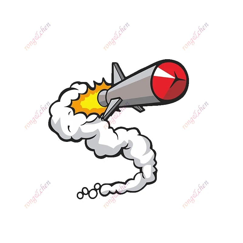 

Funny Car Sticker Jet Smoke Missile for Car Motorcycle Racing Helmet Laptop Trunk Body Car Window Surfboard Waterproof PVC Decal