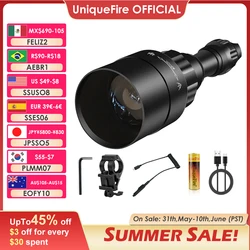 UniqueFire 50mm Lens IR850NM/940NM LED Infrared FlashLight Dimmer Switch illuminator USB Rechargeable Torch Outdoor Night Vision