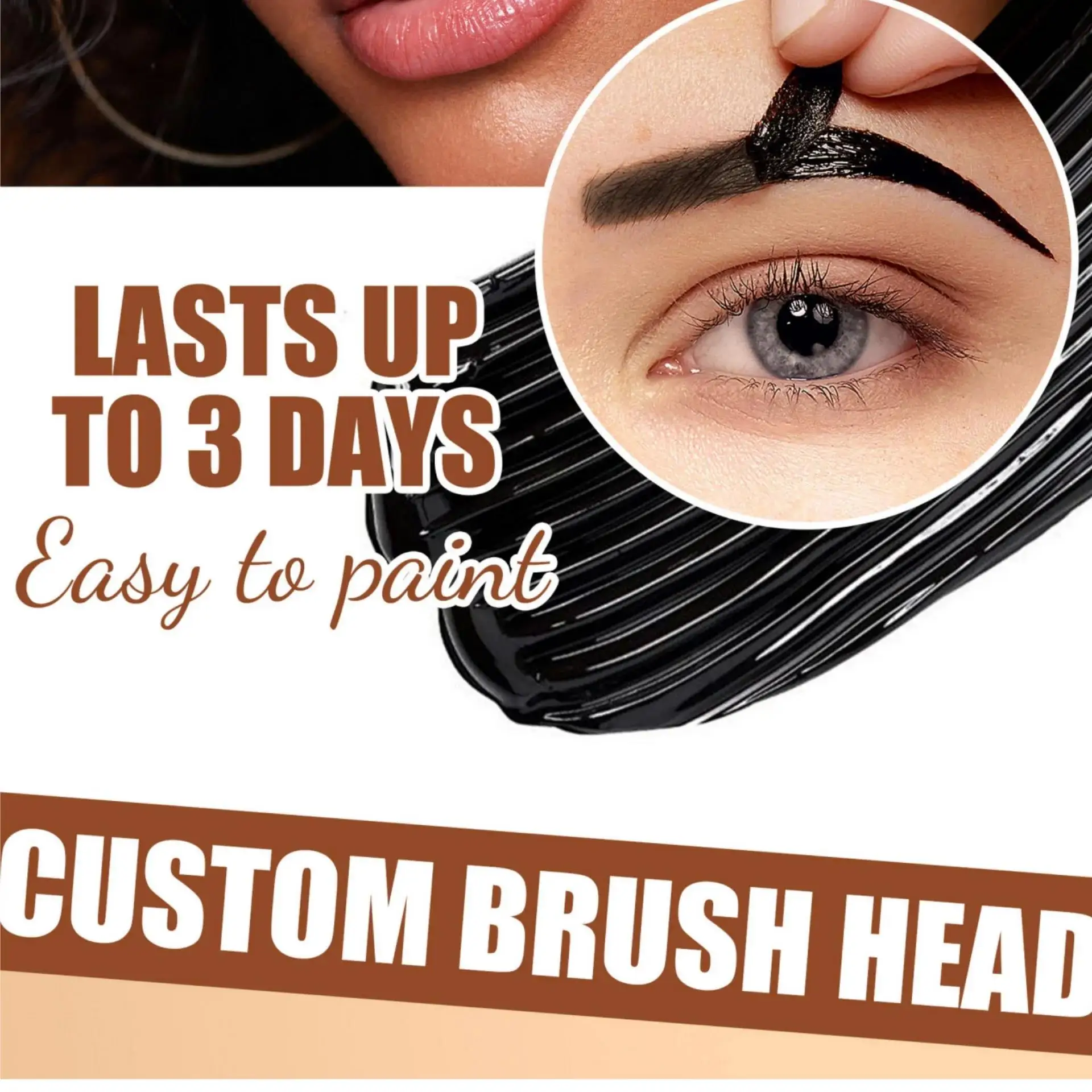 Peel off sobrancelha gel creme à prova dwaterproof água de longa duração sobrancelha tatuagem realçador matiz secagem rápida sobrancelha tintura cola para aparência natural