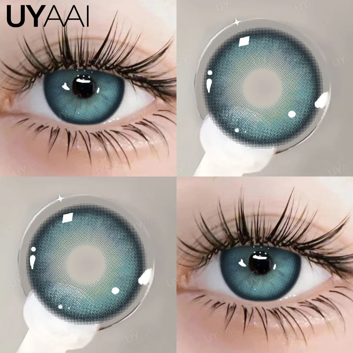 UYAAI NIEUWE Blue Eye Kleur Lens 1 Paar Groen Gekleurde Leerlingen voor Ogen Natuurlijke y2k Mode Lenzen Koreaanse Stijl Colorcon Oogcontacten