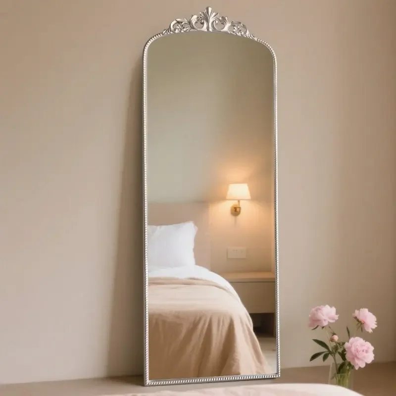 Gold Mirror Full Body Nordic Long Standing Living Room Decoration Mirror Vintage Modern Espelhos Living Room Decorations