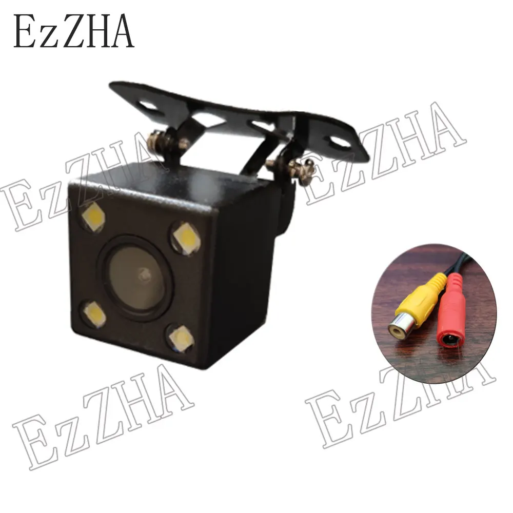 

EZzHA Night Vision Car Parking Rear View Camera wide Degree 4 LED Lamp Reversing Backup Waterproof HD CCD Sensor