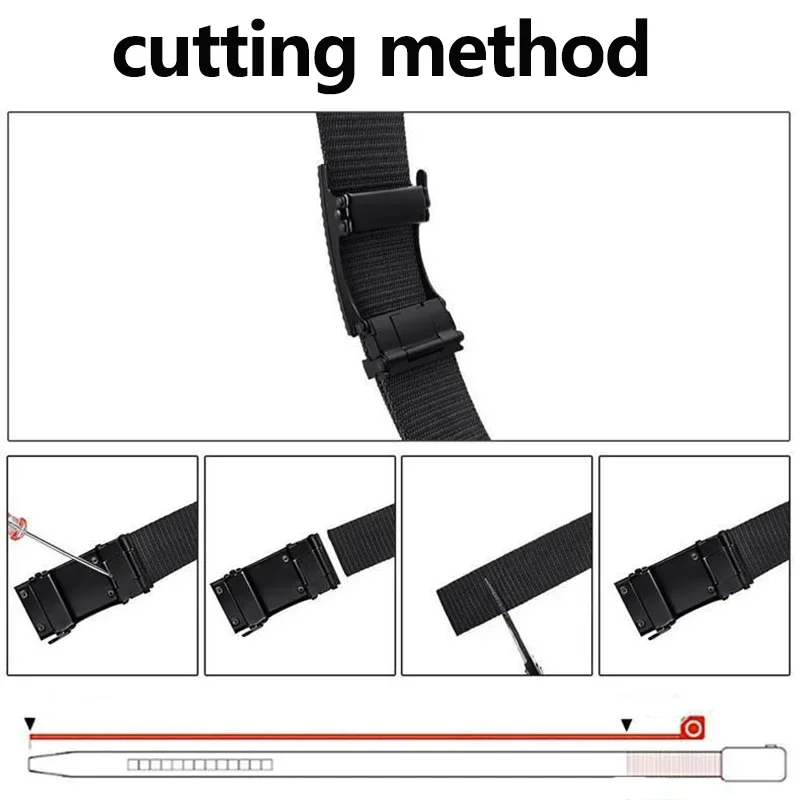 Men's Nylon & Canvas Automatic Buckle Belt – New Trendy Korean Style for Students, Military Training & Jeans image 3