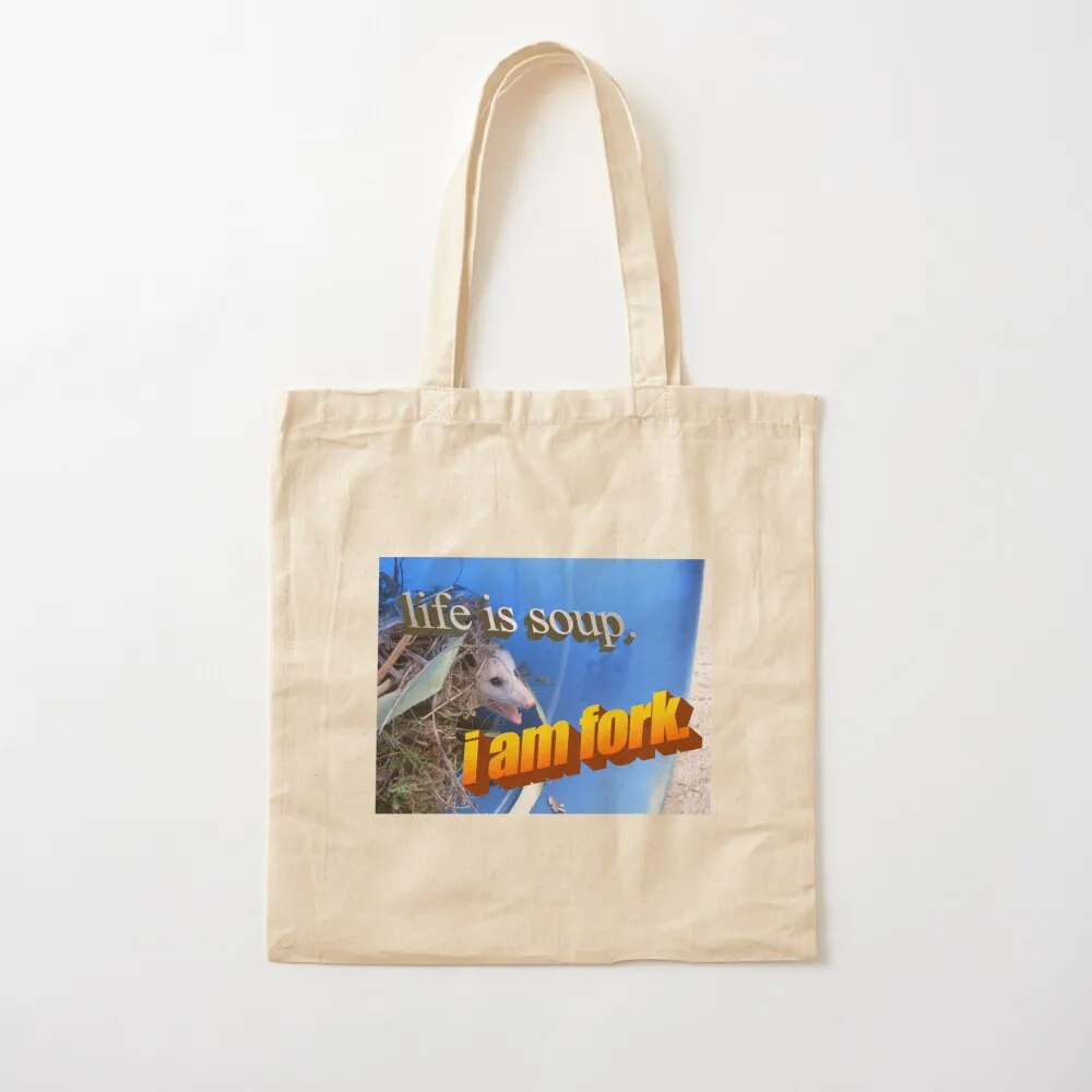 

Opossum meme Tote Bag bag for beach large size bags Customizable tote bag tote canvas