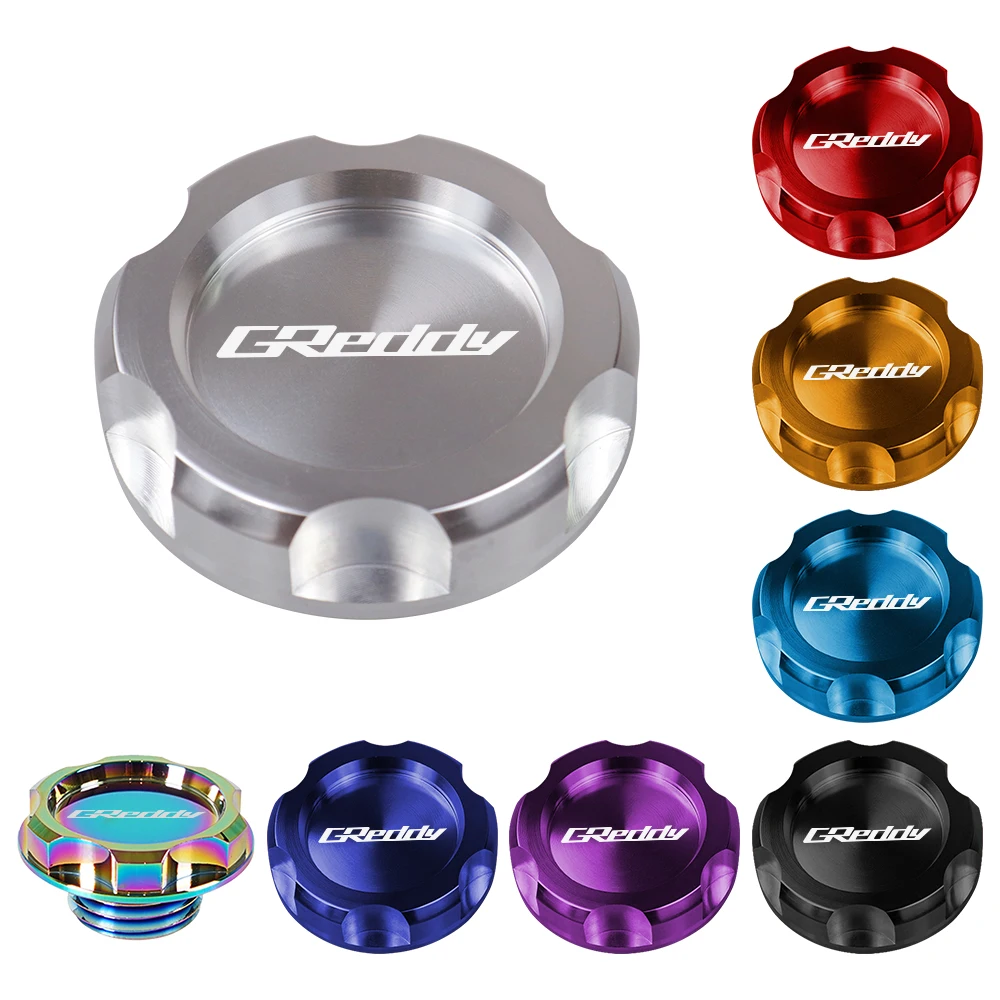 Brand New JDM Racing Car Styling GReddy Style Aluminum Round Circle Hole Style Oil Cap For Honda Nissan Car Styling