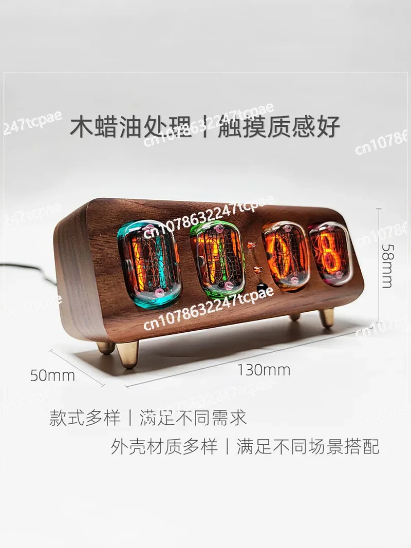 Former Soviet Union IN12 glow nixie tube clock Simple Bluetooth control glow lamp table clock Alarm clock True glow tube