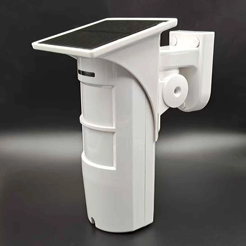 Fashion New Style Solar Charge 3-Tech Wireless 2PIR+Microwave Motion Sensor 433MHz EV1527 Anti-Pet 25KG 108° 12M Detection