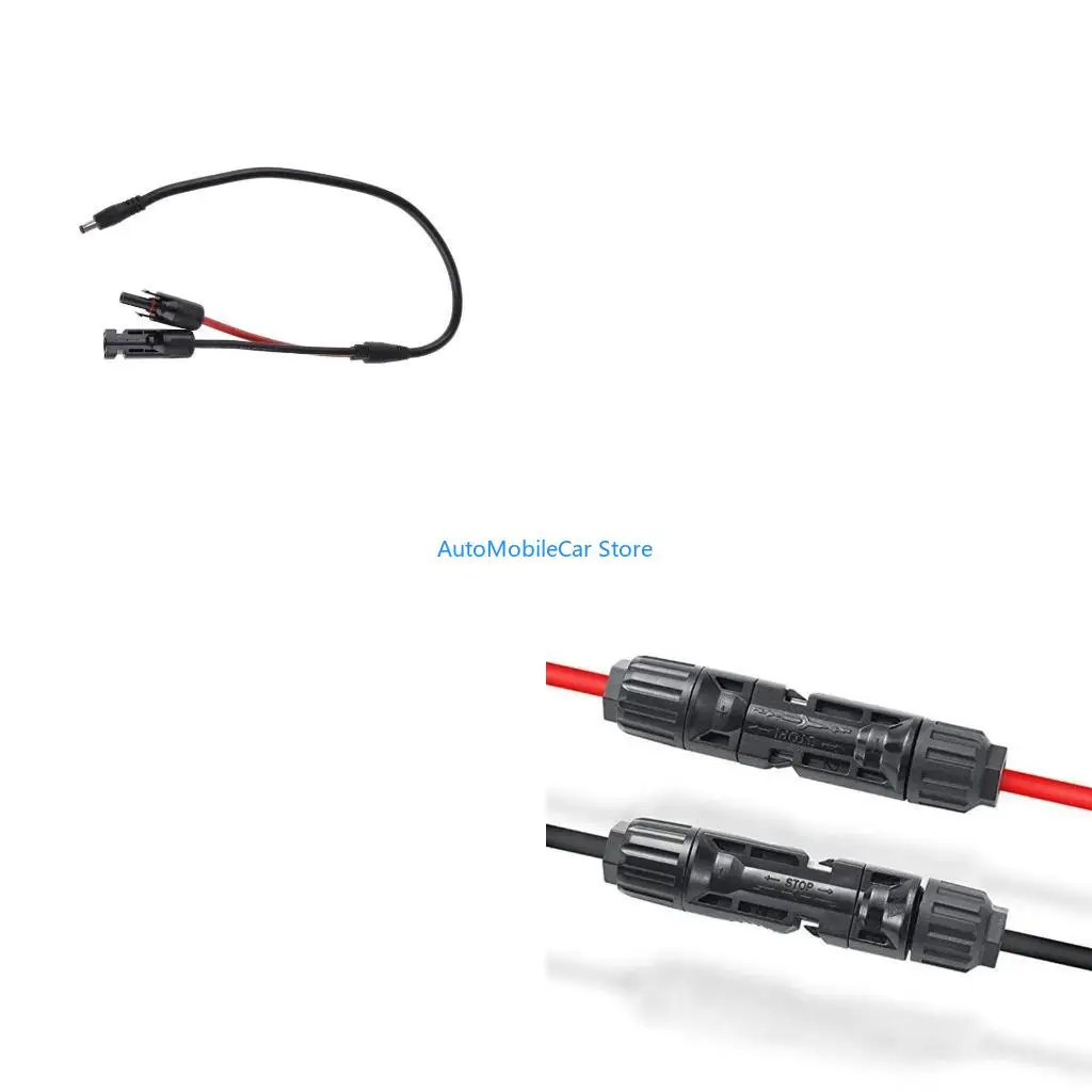 G8TE Solar Panel Connectors Wire Cable DC5.5x2.1mm Plug Adapter Cable Together Battery Plate Solar Inverter Connector
