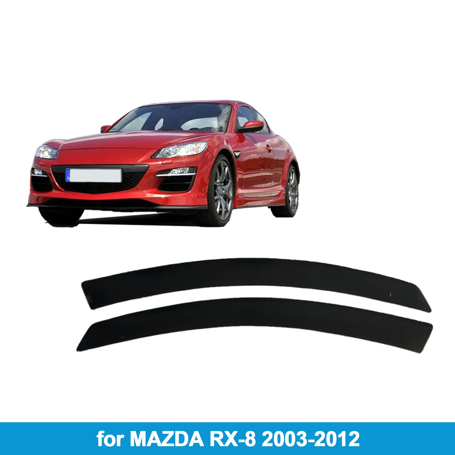 

Оконный козырек для MAZDA RX-8 2003-2012, защита от дождя, боковой дефлектор, защита от атмосферных воздействий, лента для наружного крепления
