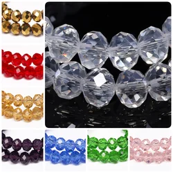 4/6/8mm Multicolor Austrian Rondelle Crystal Beads Wheel Faceted Glass Bead For DIY Bracelet Jewelry Making Supplies Accessories