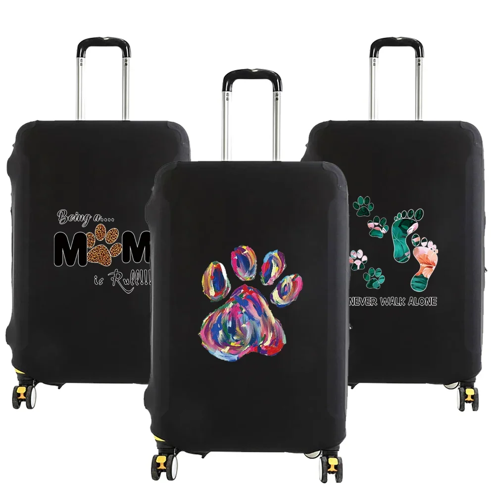 New Dog Footprints Pattern Luggage Protective Cover 18-28inch Trolley Baggage Travel Bag Covers Elastic Protection Suitcase Case