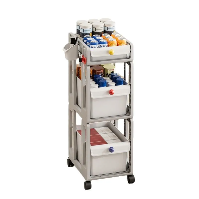 trolley storage rack floor-to-ceiling multi-layer bedroom bedside mobile bookshelf student dormitory dormitory storage shelf