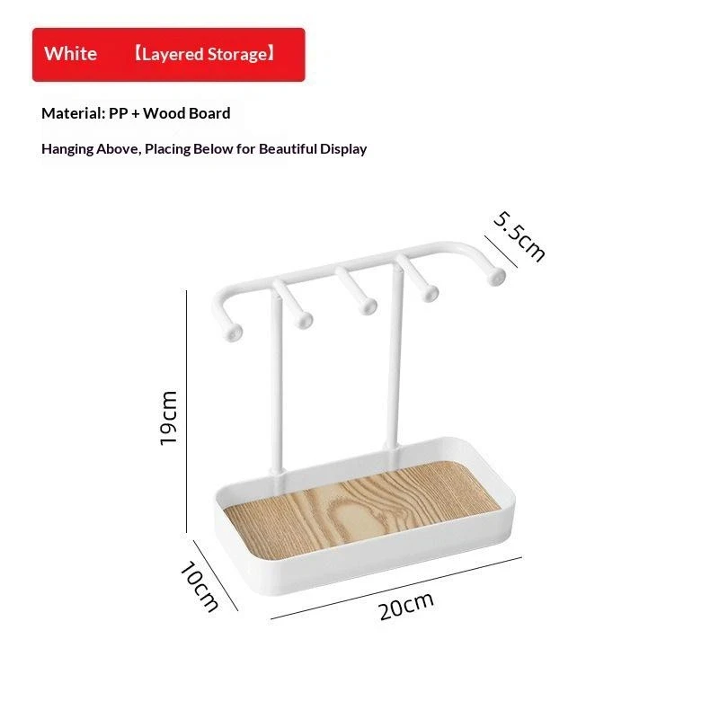 Fashion Jewelry Organizer Display Stand Desktop Organizer Rack For Earrings Necklaces Rings Hanging Holder