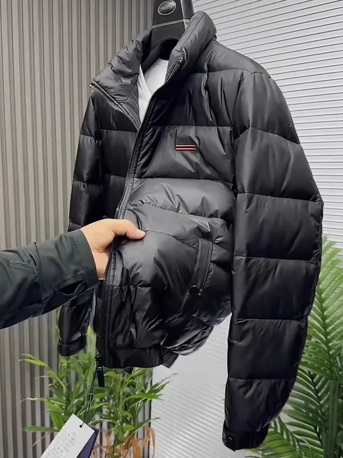 

High Quali Men's Stand Collar down Jaet Casual Faion Autumn Winter New Arrival Outerwear Stand Fit Urban Sle Long ...