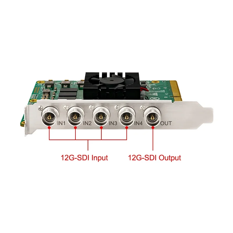 TC210N5SDI 4 canali 12G 6G 3G Ingresso SDI 1 canale Uscita 12G-SDI 8K 4K60fps 2K 1080p Scheda di acquisizione e uscita in streaming live