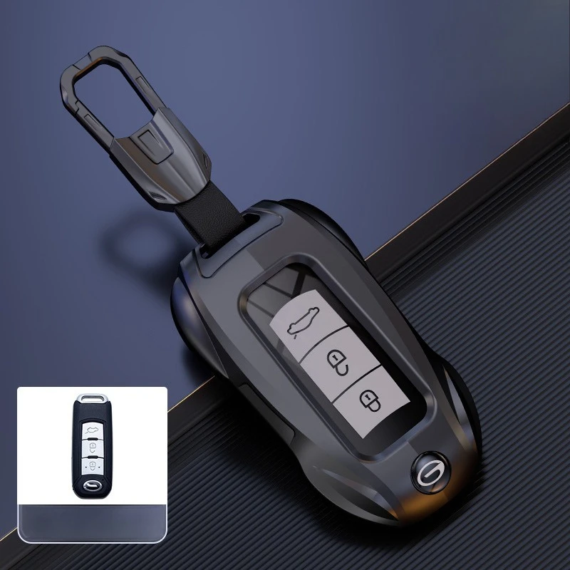 Premium Zinc Alloy Key Cover Case for GAC GS4 / GA6 / GS5 (2015-2016) - Protective Key Fob Shell Keychain