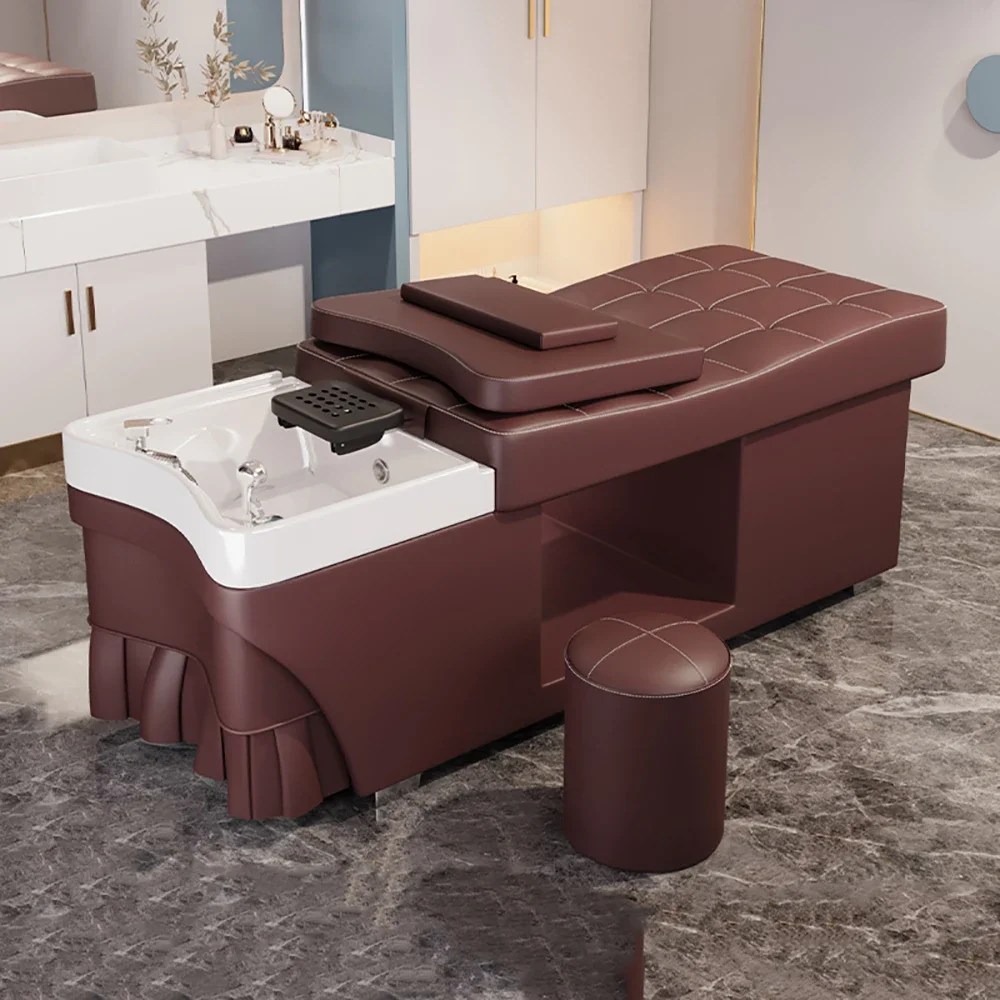 Cama De champú para el cabello Simple y moderna, muebles De salón ergonómicos, lujosos y portátiles, a la moda