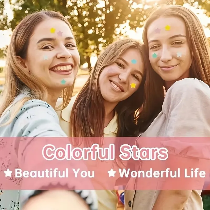 240-1600Pcs Utra-thin Multi Color Star Acne Patches Facial Concealer Acne Patches Pimples Pad Face Decoration Sticker For Party