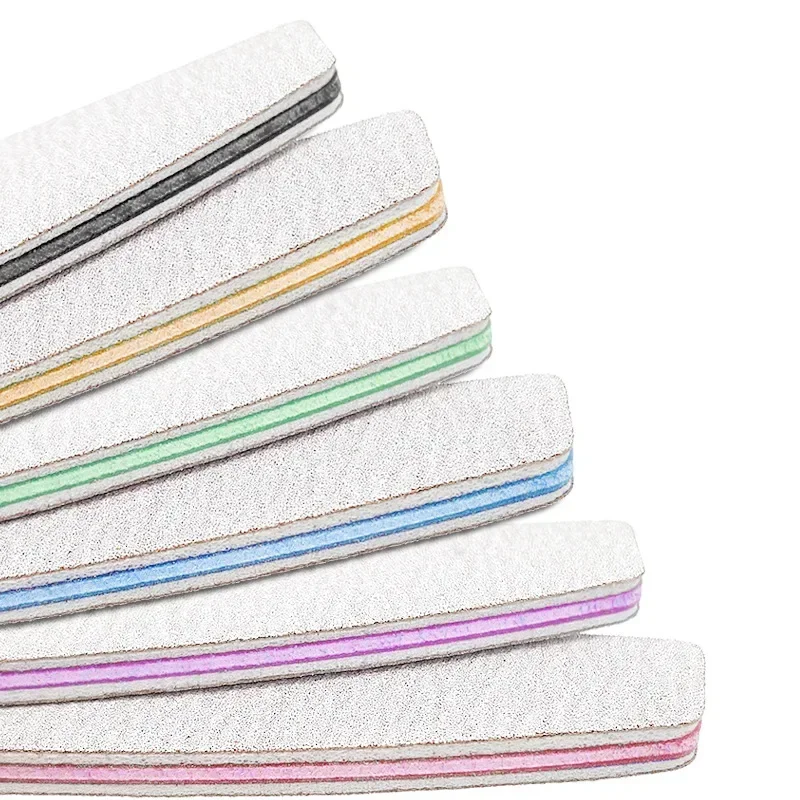 1Pcs Professional Nail File 100/180 Sandpaper Strong Thick Nail Files Sanding Half Moon Lime Nail Accessories And Tools