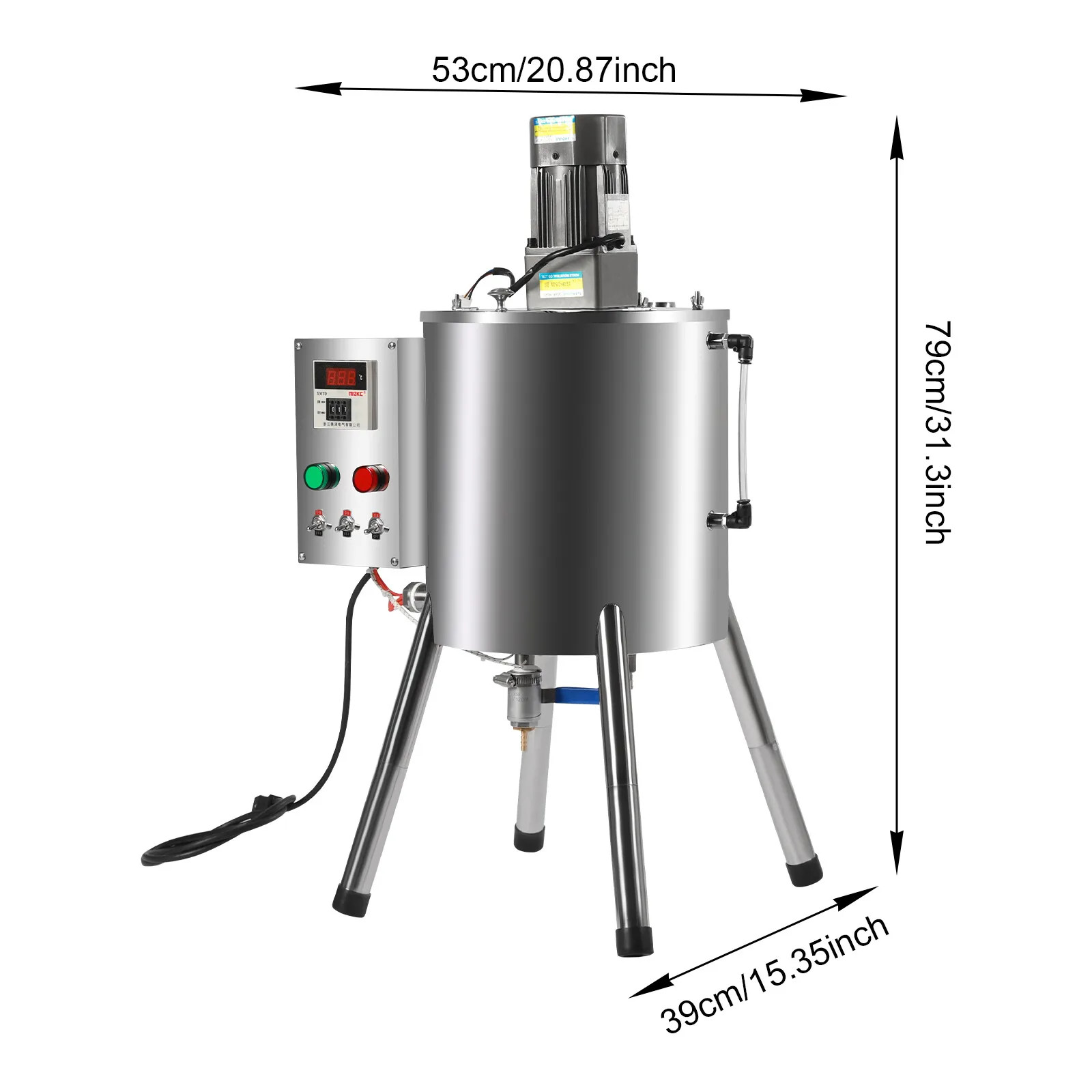 Máquina llenadora de pasta de lápiz labial de 30L, tanque agitador de calefacción, mezclador de acero inoxidable 304
