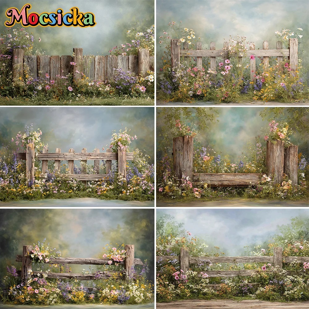 

Abstract Flower Photography Backdrop Spring Scenery Newborn Baby Shower Wedding Portrait Birthday Background Photo Studio Prop