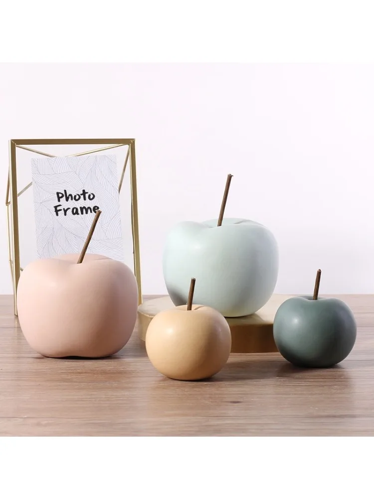 

Nordic ceramic apple ornaments for living room decoration