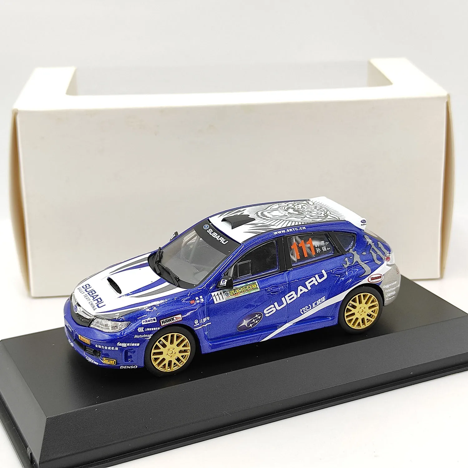 

OTHER 1:43 Scale Diecast Alloy Golden Wheels Subaru Racing Toys Cars Model Classics Nostalgia Adult Gift Souvenir Static Display