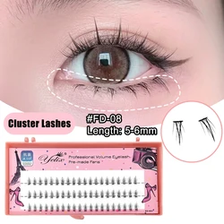 Yelix Bottom Lower Lashes False Eyelashes Cluster Eyelash Artificial Eyelashes 0.07mm C Curl  Under Eyelash