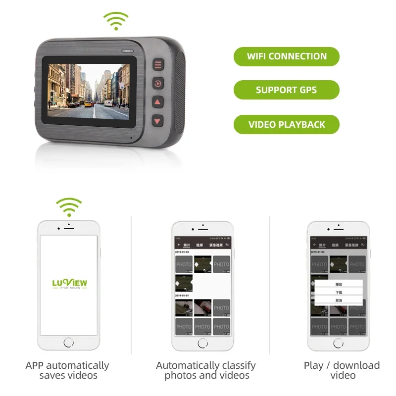 عالية الجودة 4 كاميرا 1080p GPS WIFI دراجة نارية داش كاميرا مسجل قيادة الفيديو #5