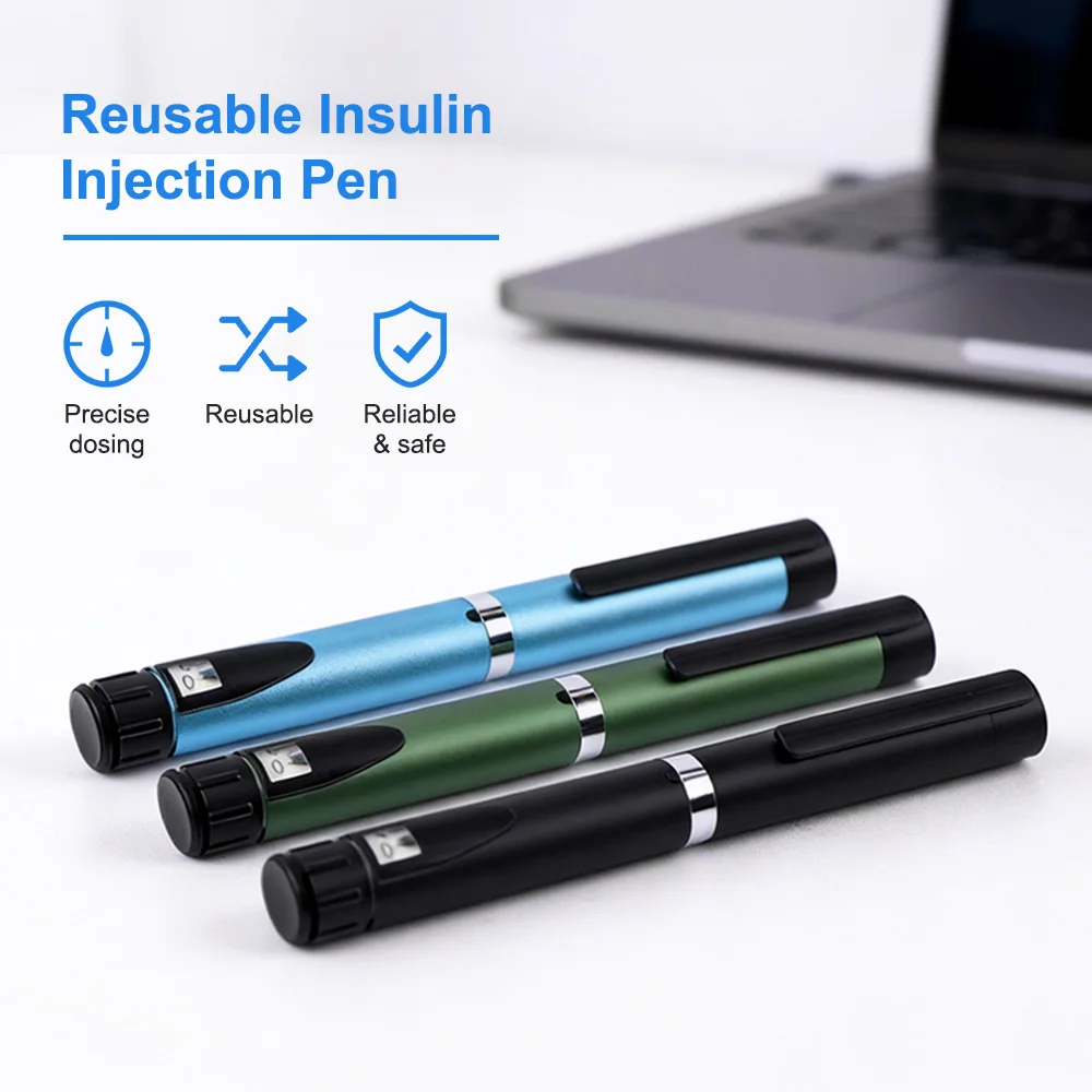 New Reusable Peptide Pen Injector, Adjustable Dose Dial Insulin Injection Pens Compatible with 10pcs 3ml Cartridges, Clear Scale