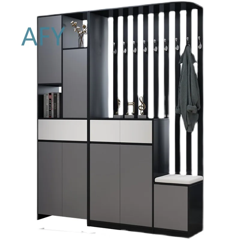 Light Luxury Entrance Cabinet for Living Room Partition Foyer Storage Organizer Large Capacity Multi Function Hallway Console