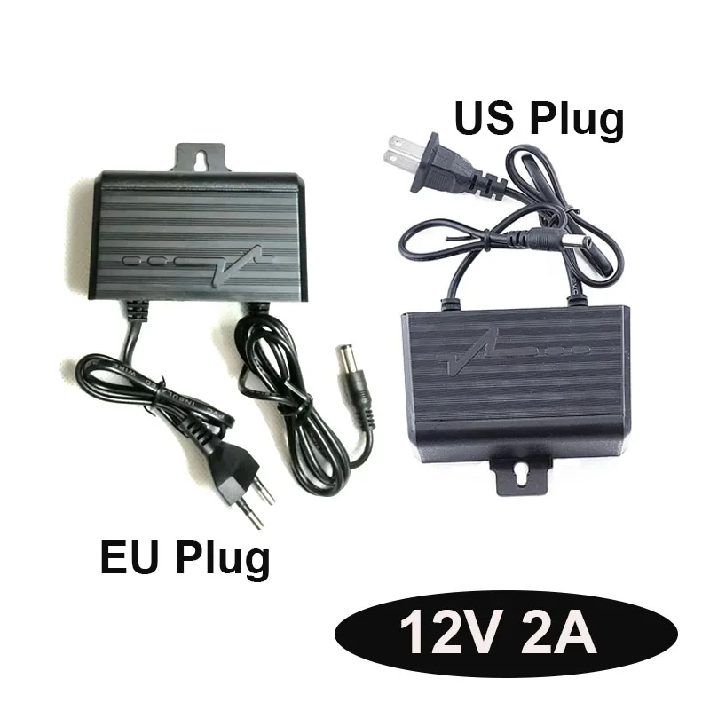 

DC 12V 2A Power Supply AC to DC Charger Adapter 2.0A EU/US Plug Outdoor for Monitor CCTV CCD Security Camera