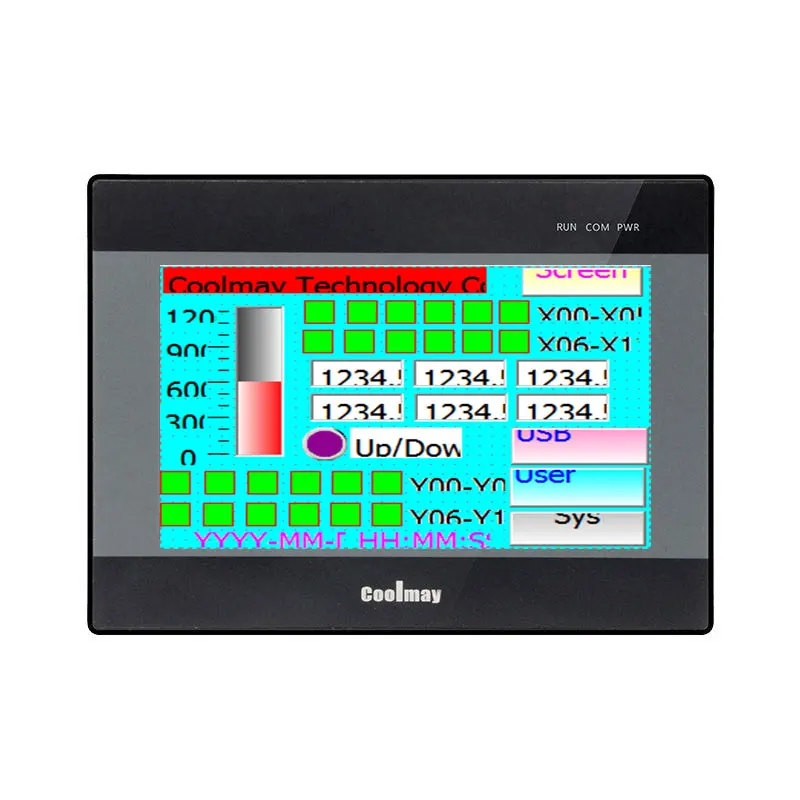 Coolmay 7 بوصة HMI PLC الكل في واحد 800*480 24di 20do دعم MODBUS RTU RS485 RS232 لآلة غسيل السيارات المصنع الأصلي
