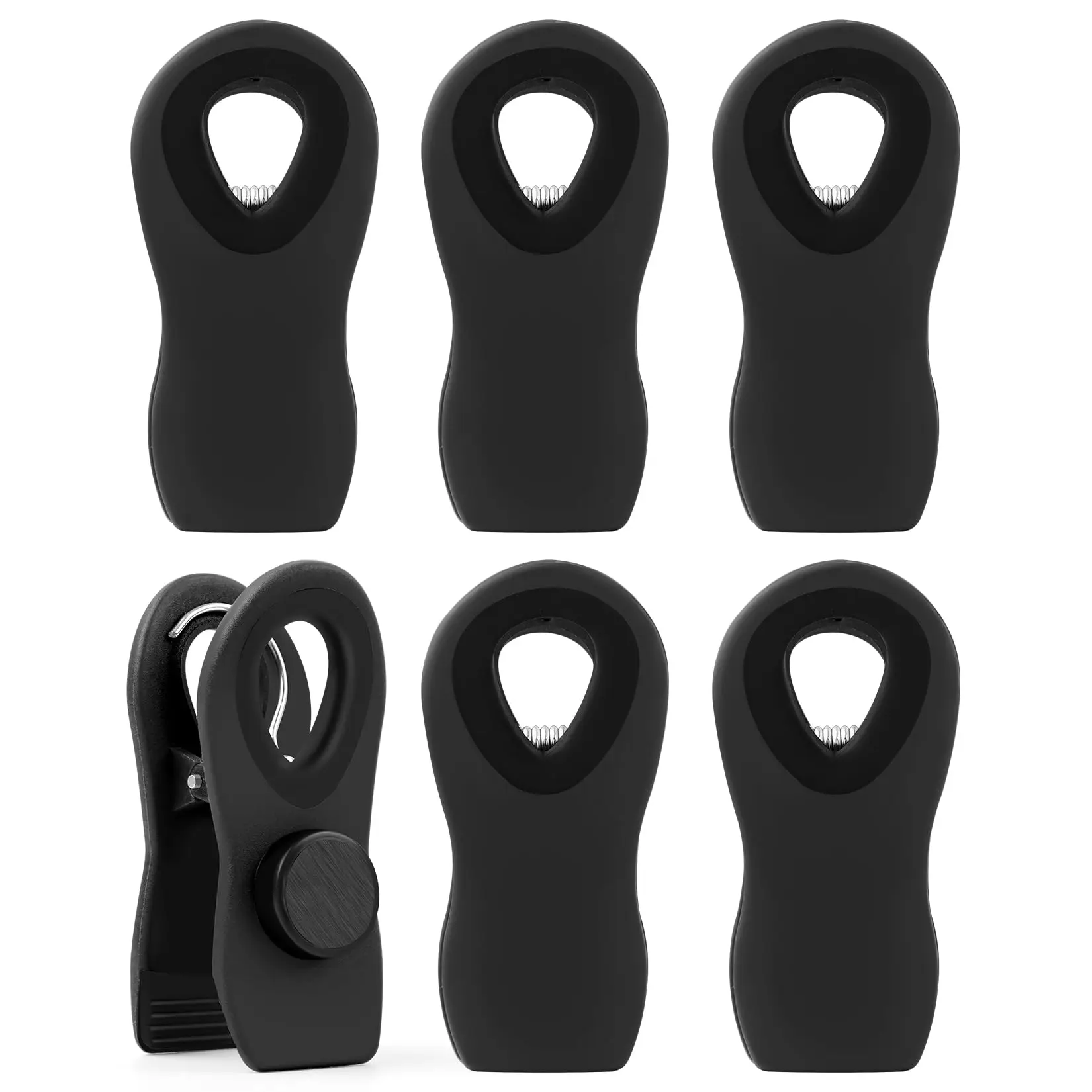 

Magnet Chip Clips Bag Clips Black Magnetic Clips Chip Clips Bag Clips Food Clips, Bag Clips for Food, Clips for Food Packages