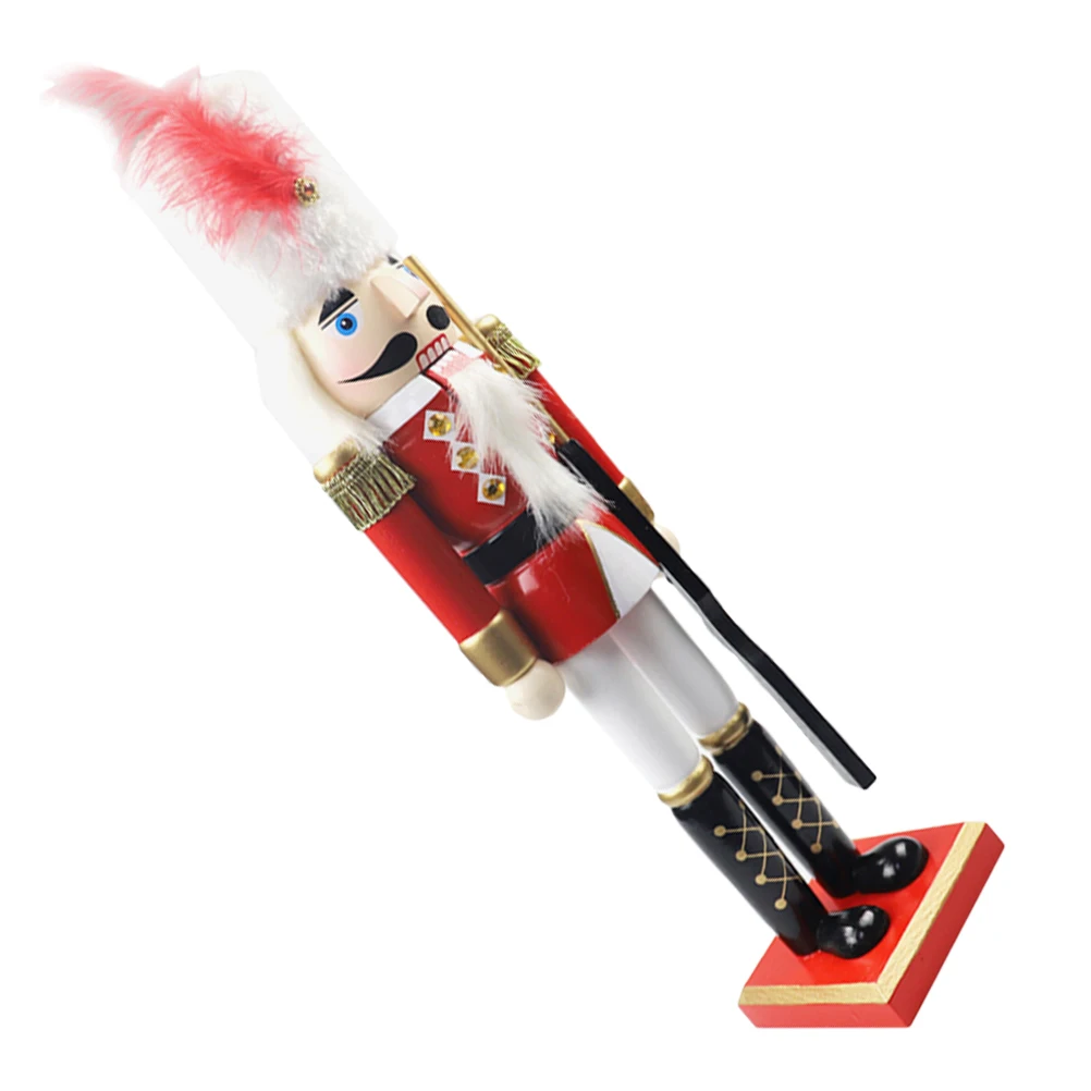 

Wooden Nutcracker Christmas Decor Cute Soldier Craft Desktop Decoration Xmas Table Ornament Festival Gift Xmas Table Ornament