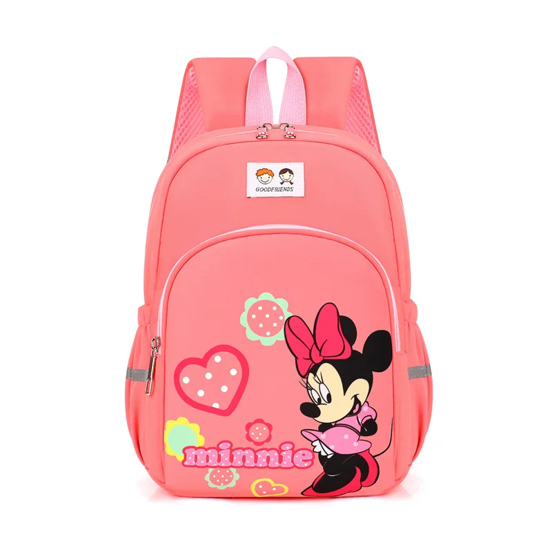 pink red Minnie children\'s bag kindergarten girls safety backpack primary school students 3-6 years old