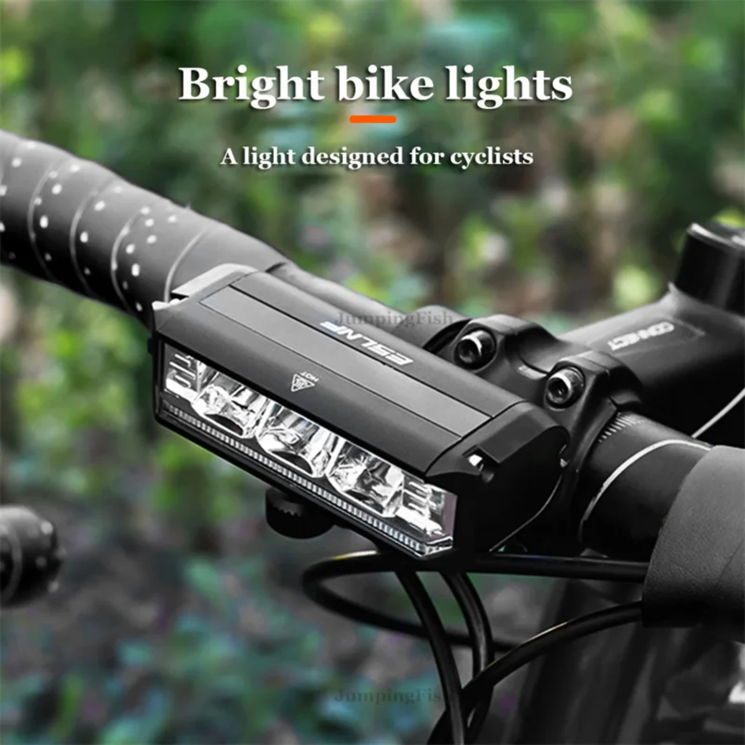 1800LM 3  MTB Bicycle Lights 2000MAH Rechargeable Bike Light Flashlight Outdoor Cycling Bike Accessories   Scooter Helmet light