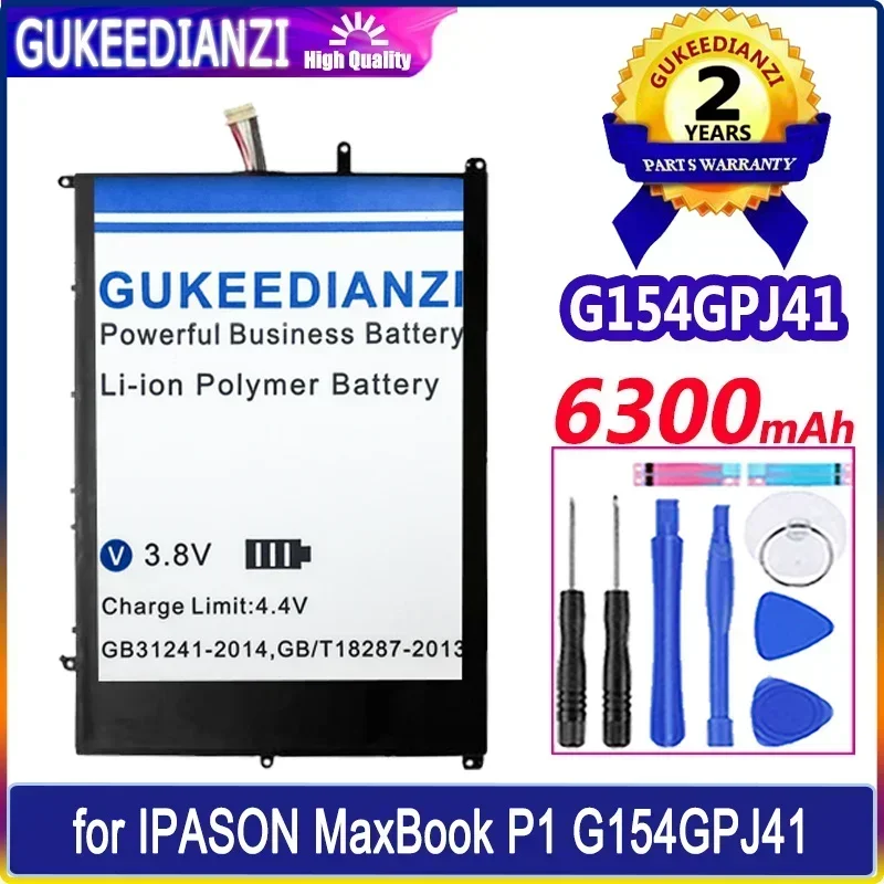 Large Capacity Replacement Batteries Laptop  6300mAh For IPASON MaxBook P1 G154GPJ41 32105113X2-I1502HG Battery