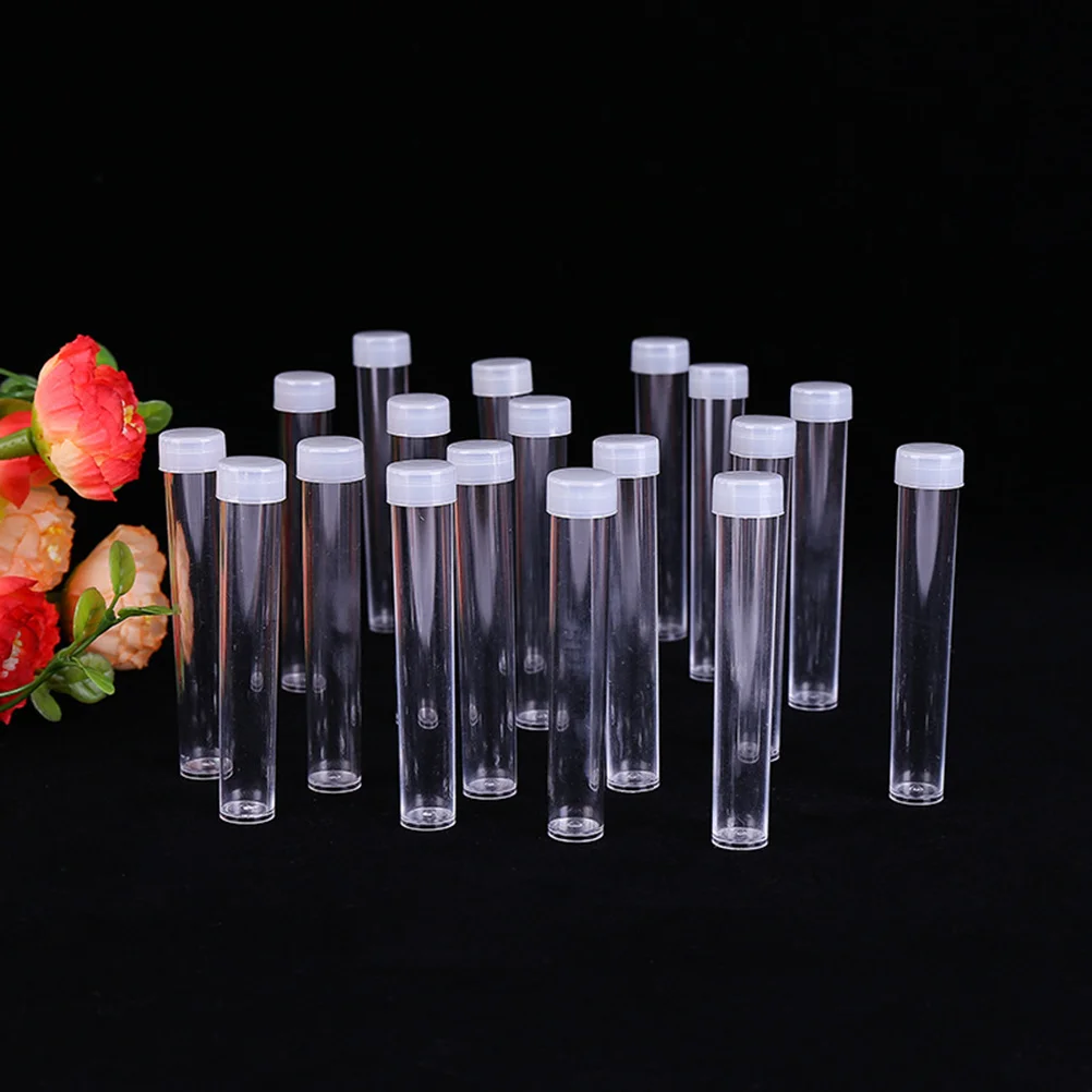 

100pcs Gold Powder Dispenser Bottle Transparent Tube Container For Travel Shampoo Capsule Sugar Bath Salt Storage