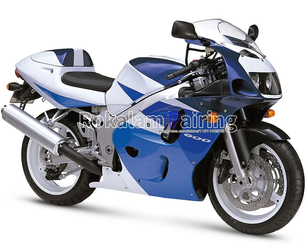 For Suzuki SRAD GSXR600 GSXR750 96 97 98 99 00 GSXR 600/750 1996 1997 1998 1999 2000 Blue White ABS Motorcycle Fairing