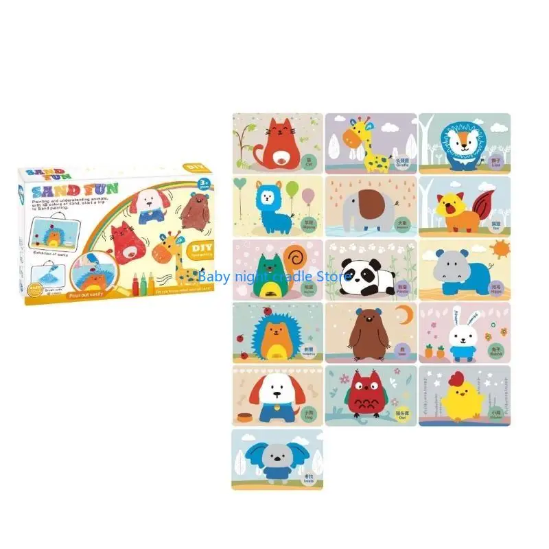 J2ff enfants coloré sands art activité sables sable