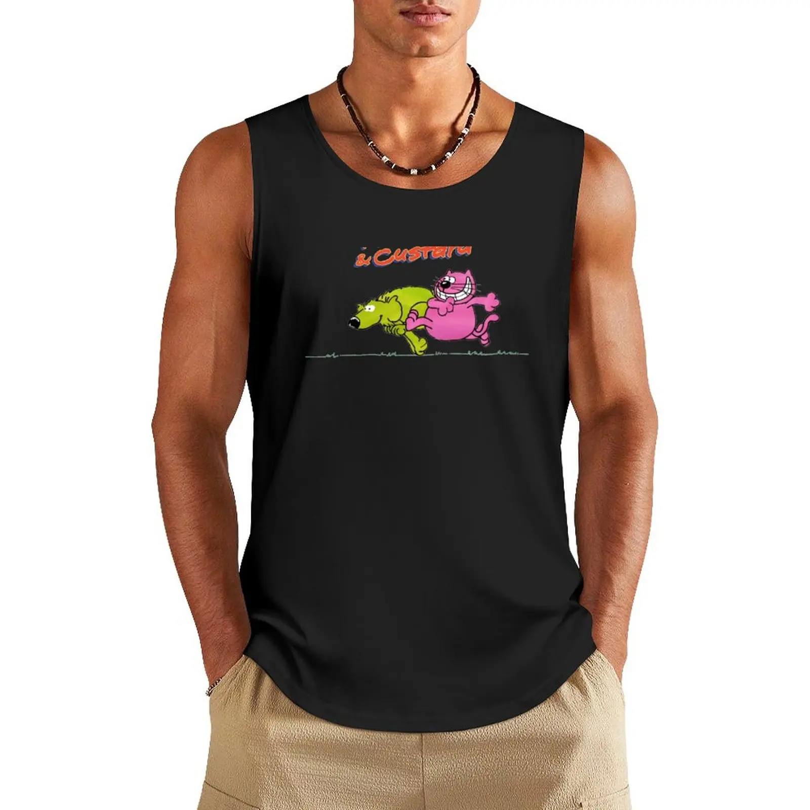 

Roobarb & Custard - Running Tank Top Men's cotton t-shirt fitness clothing for men T-shirt for fitness
