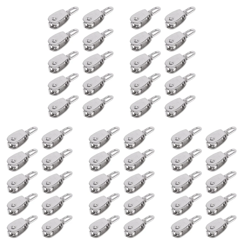 

【HOT】Crane Pulley Block M15 Lifting Crane Swivel Hook Single Pulley Block Hanging Wire Towing Wheel 50Pcs