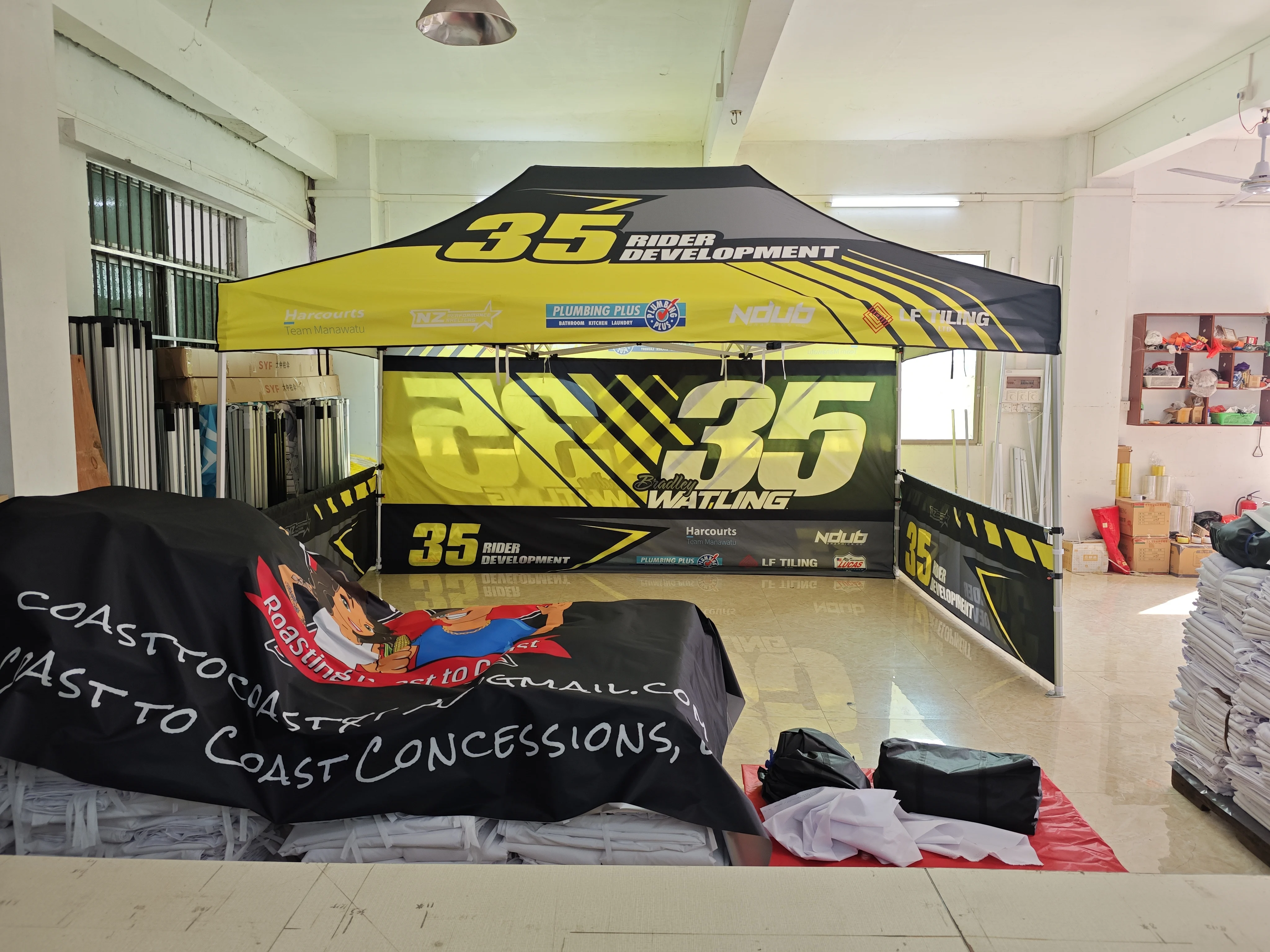 Tienda de comerciales de aluminio para exteriores 3x3, marquesina personalizada, Gazebos, dosel emergente, exposición de eventos, logotipo publicitario