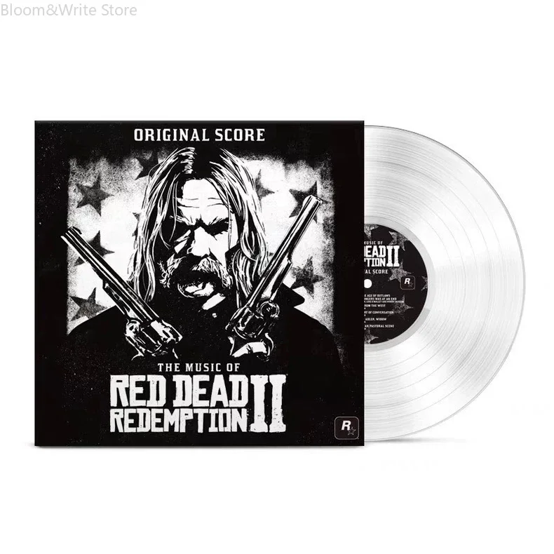 Classic Western Cowboy Game Red Dead Redemption 2 Clear Vinyl 2LP Record, 33 RPM Fan Music Gifts view 2