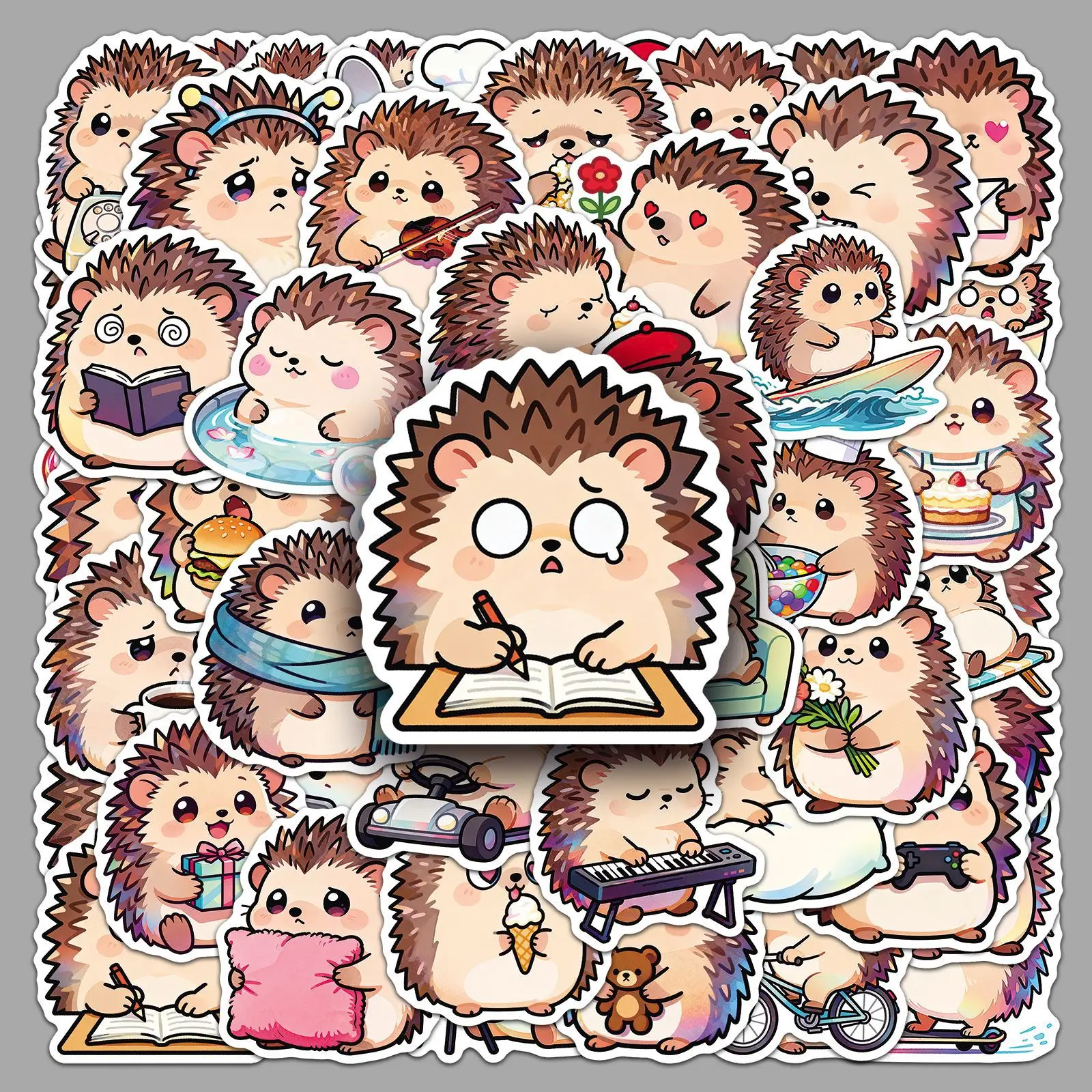 50PCS Cartoon Igel Aufkleber DIY Telefon Laptop Gepäck Skateboard Wasser Tasse Wasserdichte Graffiti Aufkleber Spaß für Kinder Spielzeug Geschenke