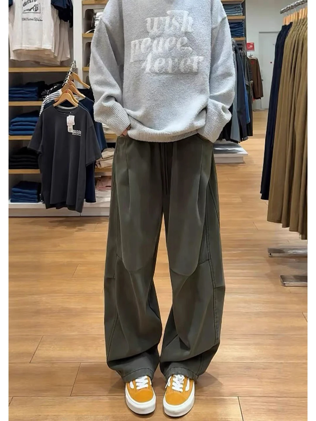 

Военные американские брюки-карго с широкими штанинами, мужские свободные зимние модные брюки прямого кроя