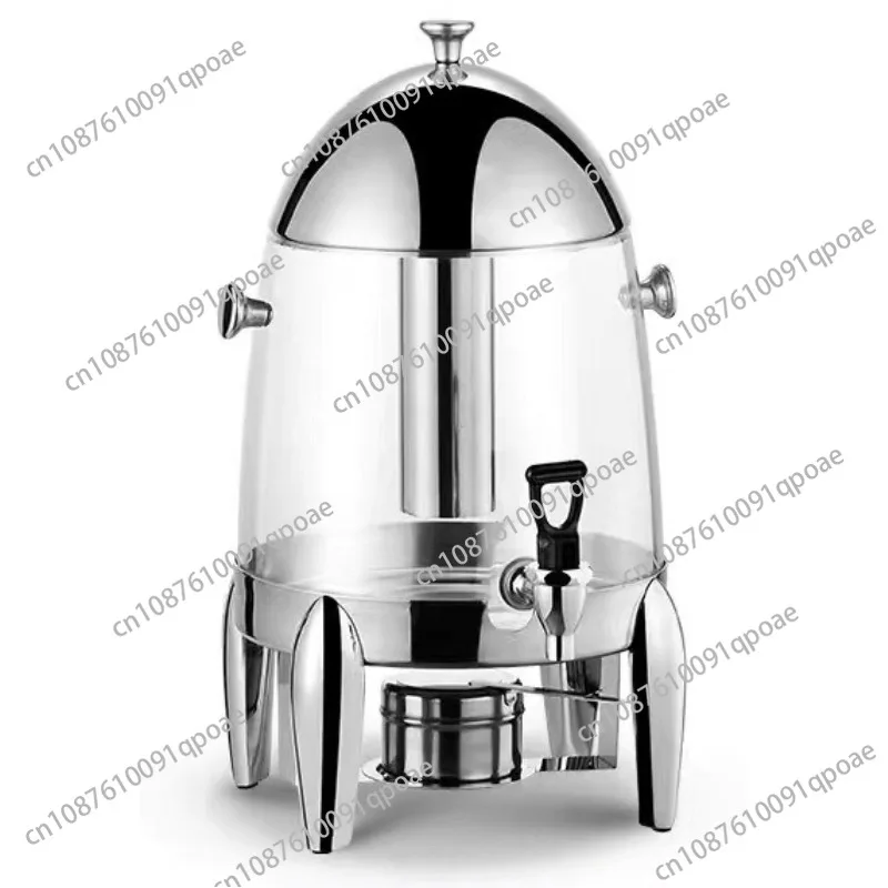 Commercial Stainless Steel Beverage Dispenser Insulated Transparent Juice Milk Coffee Warmer for Hotel Buffet Catering Use