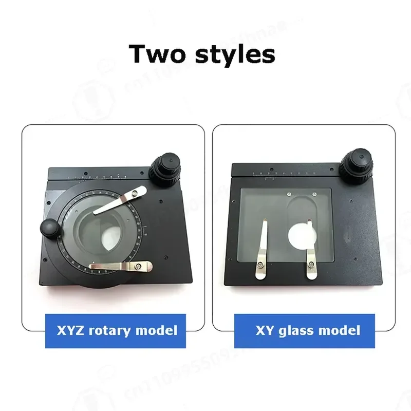 360 Degree Rotating Microscope Stage Removable X Y Axis Moving Platform Work Stand for Stereo Microscope Objective Table