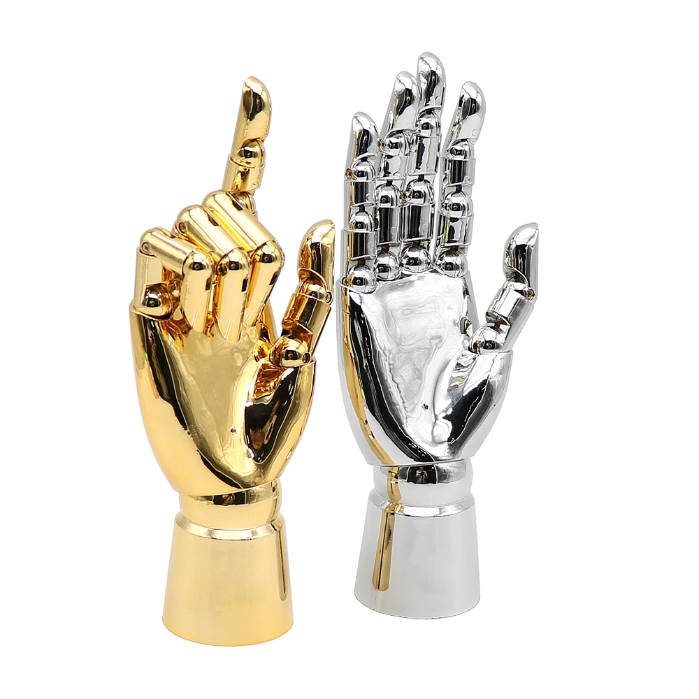 

1PCS Right Hand Hand Mannequin Plastic Electroplated Model Clothing Shop Window Jewelry Display Women Gloves Jewelry Model Stand